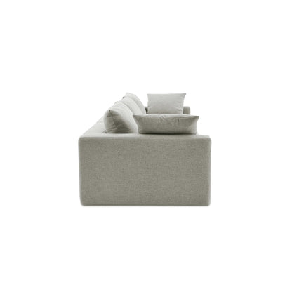 Duke 119" Deep Seat Sectional Sofa, 3 Seater, Gray