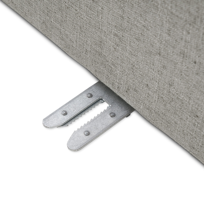 Duke 119" Deep Seat Sectional Sofa With Ottoman, 3 Seater, Gray