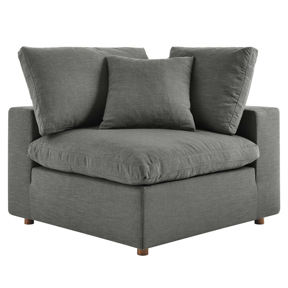 Haven 4 Seater Sectional Sofa With Ottoman, Gray