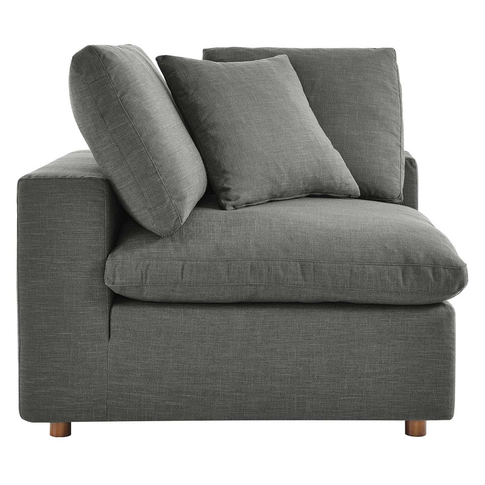Haven 4 Seater Sectional Sofa With Ottoman, Gray