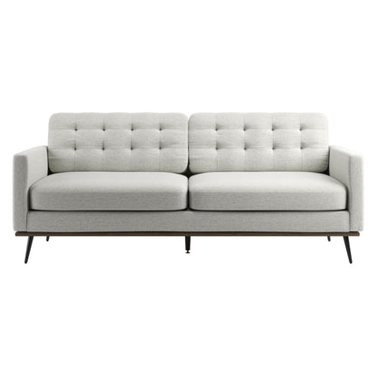 Loft Mid-century Deep Seat Sofa, Beige | 7 Feet
