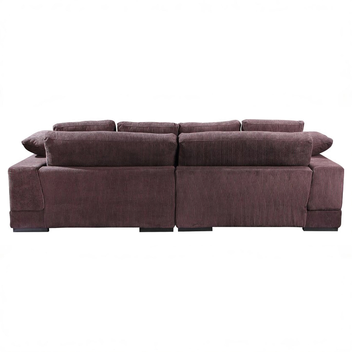 Aurelle Home 106" Reversible Contemporary Deep Seat Sectional Sofa, Dark Brown