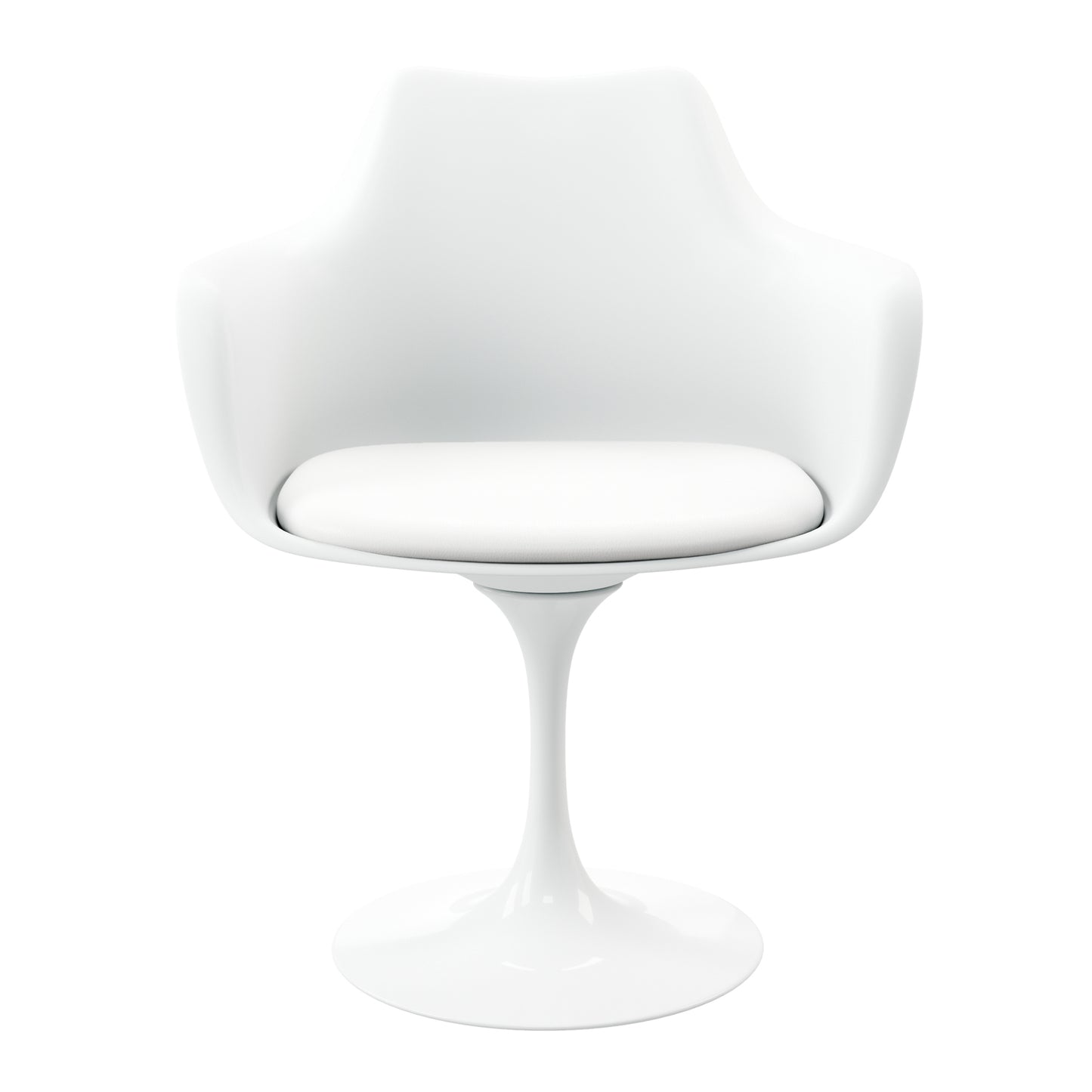 Tulip Swivel Armchair, White