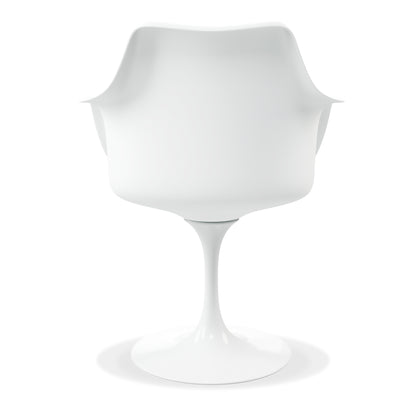 Tulip Swivel Armchair, White