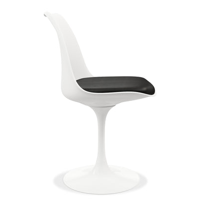 Tulip Swivel Side Chair, Black