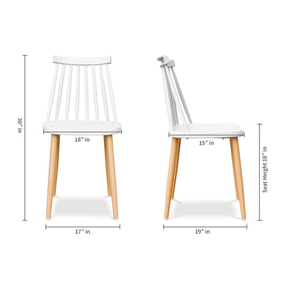 Spindle Dining Chair, White