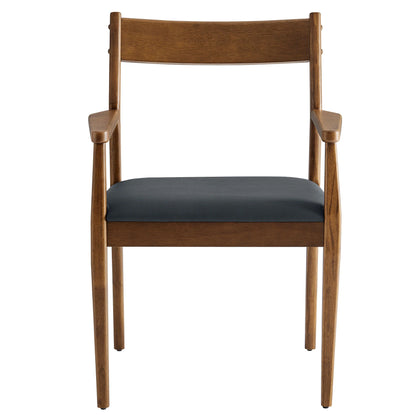 Jaiden Leather Dining Chair, Walnut