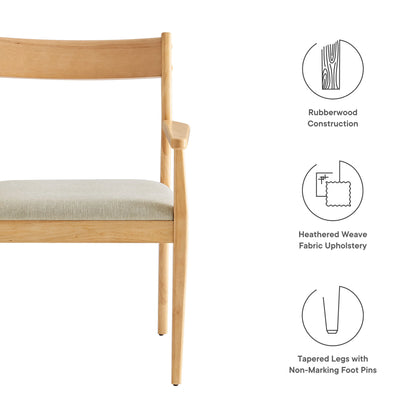 Jaiden Fabric Dining Chair, Natural