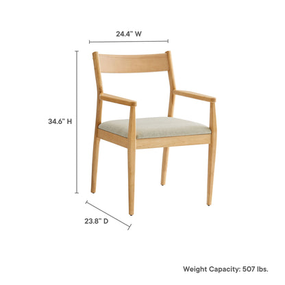 Jaiden Fabric Dining Chair, Natural