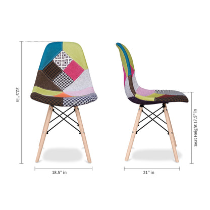 Eiffel Chair With Wood Legs, Multi