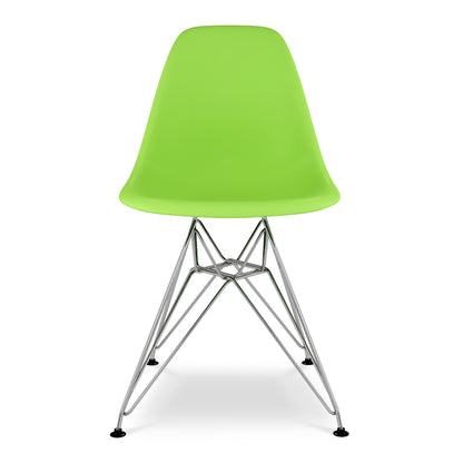 Eiffel Chair With Steel Legs, Green