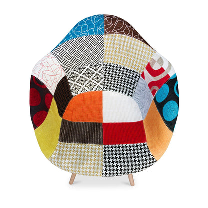 Eiffel Armchair With Wood Legs, Multi