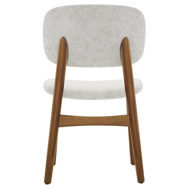 Cooper Dining Chair, Walnut Stain, White