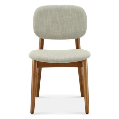 Cooper Dining Chair, Walnut Stain, Ivory