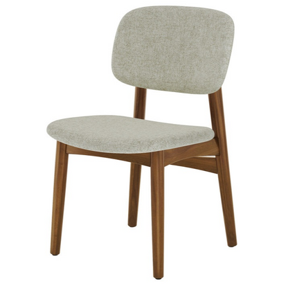 Cooper Dining Chair, Walnut Stain, Ivory