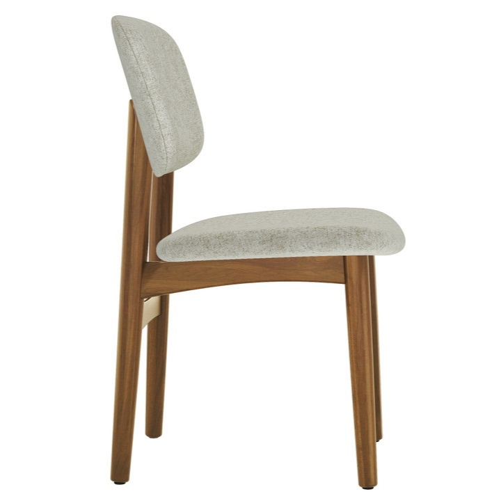 Cooper Dining Chair, Walnut Stain, Ivory