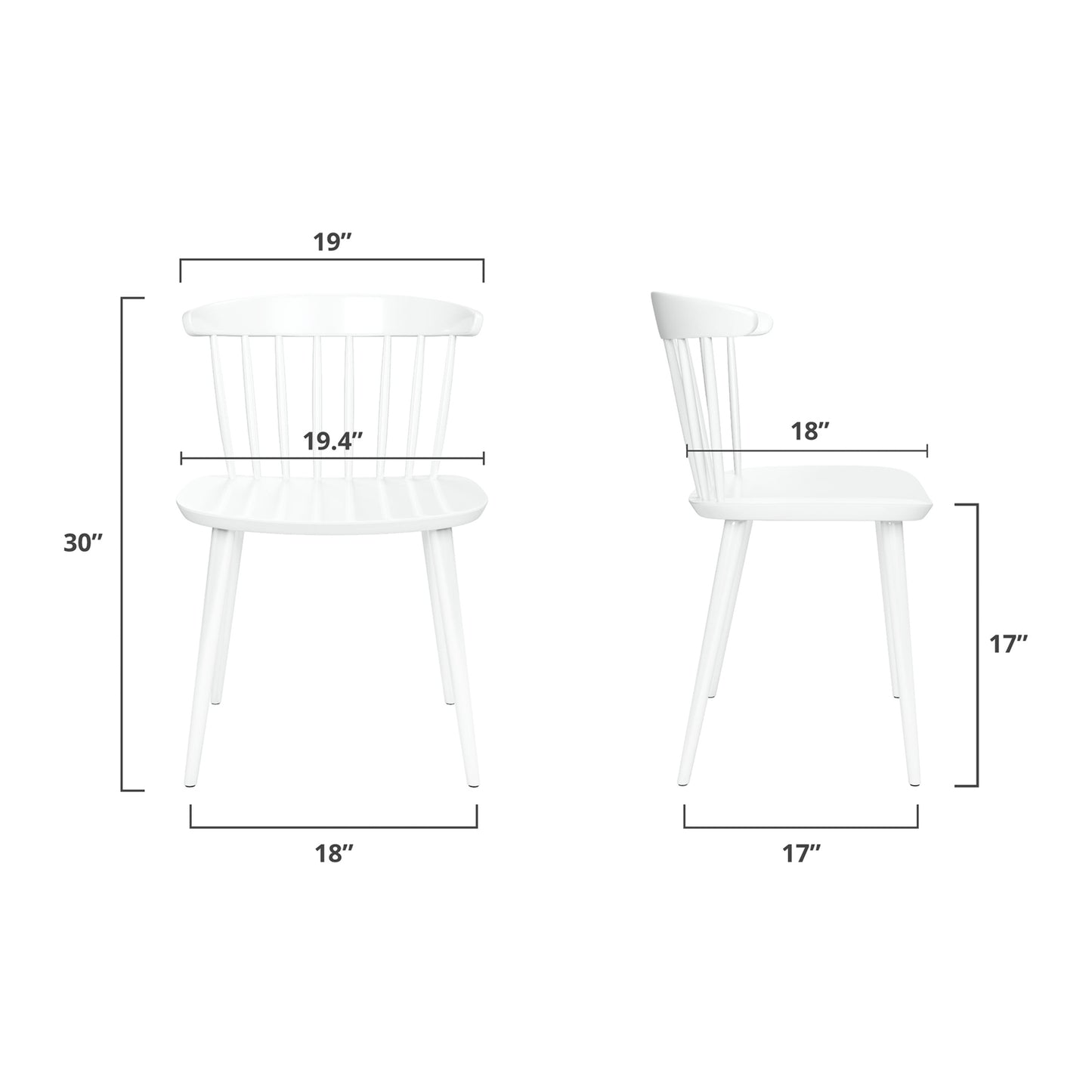 Brook Dining Chair, White