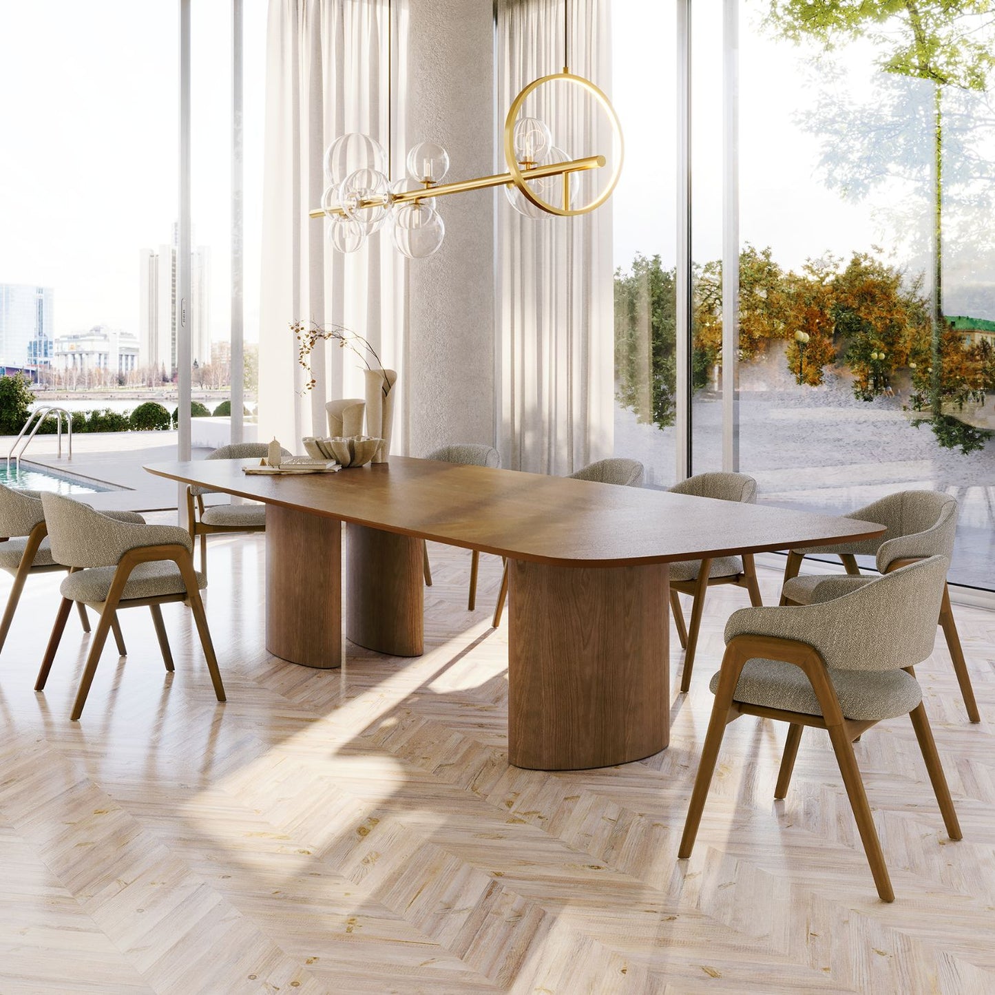 Zeno Dining Chair, Gray