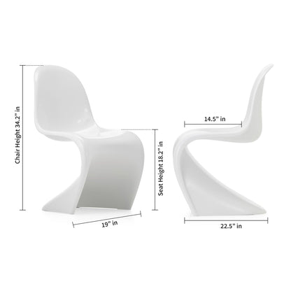 Wave Chair - White, Matte