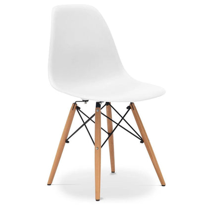 Vincent White Dining Set, Eiffel Chairs