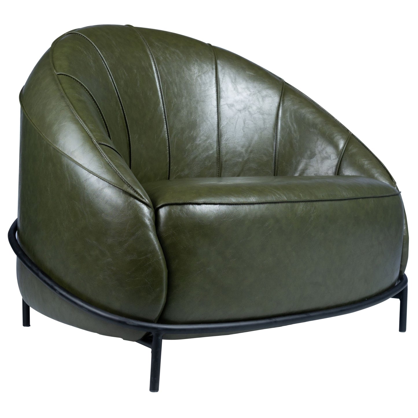Orion Leather Armchair, Green