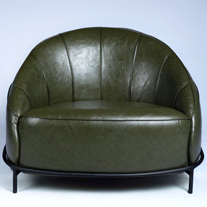 Orion Leather Armchair, Green