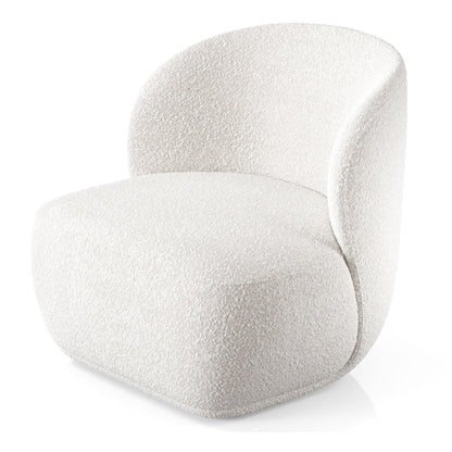 Tuva Lounge Chair, White Boucle