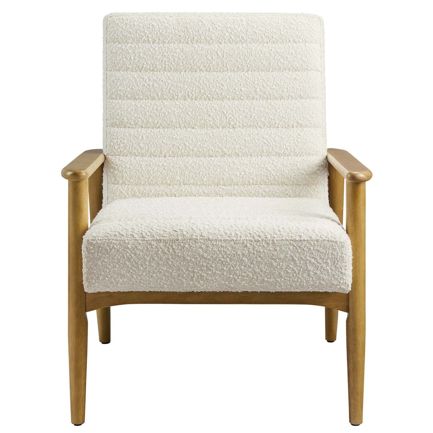 Zain Boucle Lounge Chair, Ivory