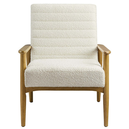 Zain Boucle Lounge Chair, Ivory