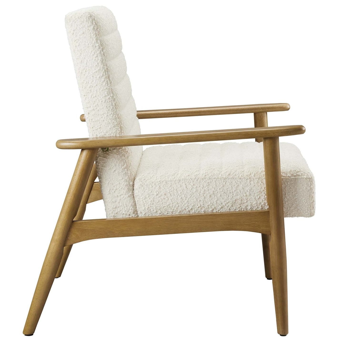 Zain Boucle Lounge Chair, Ivory