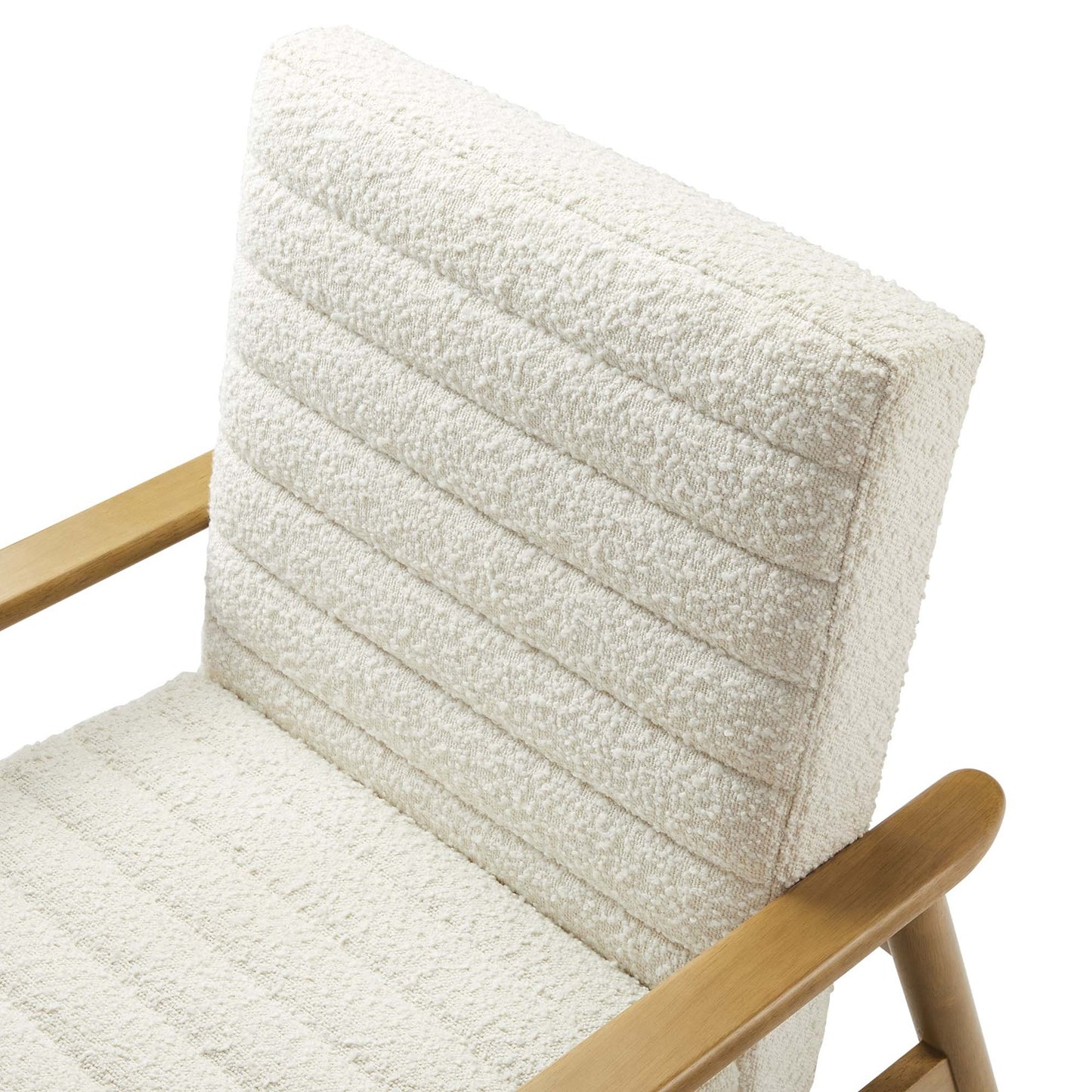 Zain Boucle Lounge Chair, Ivory