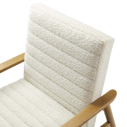 Zain Boucle Lounge Chair, Ivory