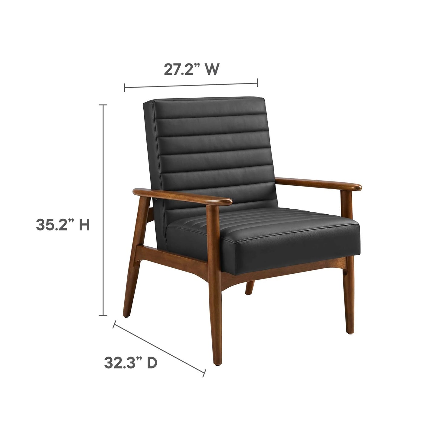 Zain Lounge Chair, Black