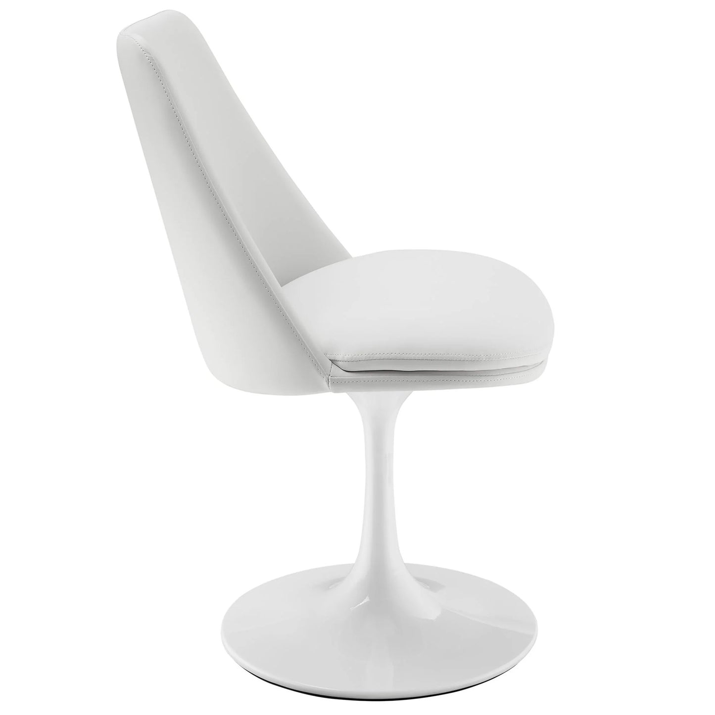 Rose Swivel Side Chair, White