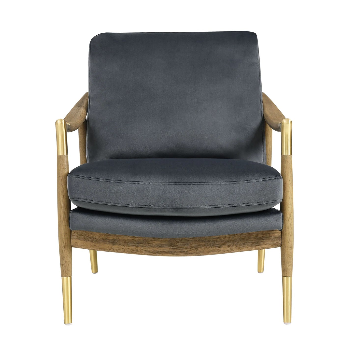 Rollins Velvet Armchair, Blue