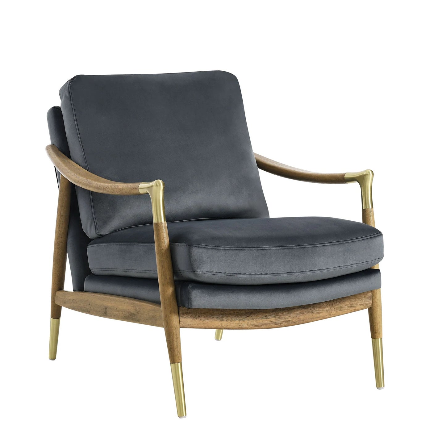 Rollins Velvet Armchair, Blue