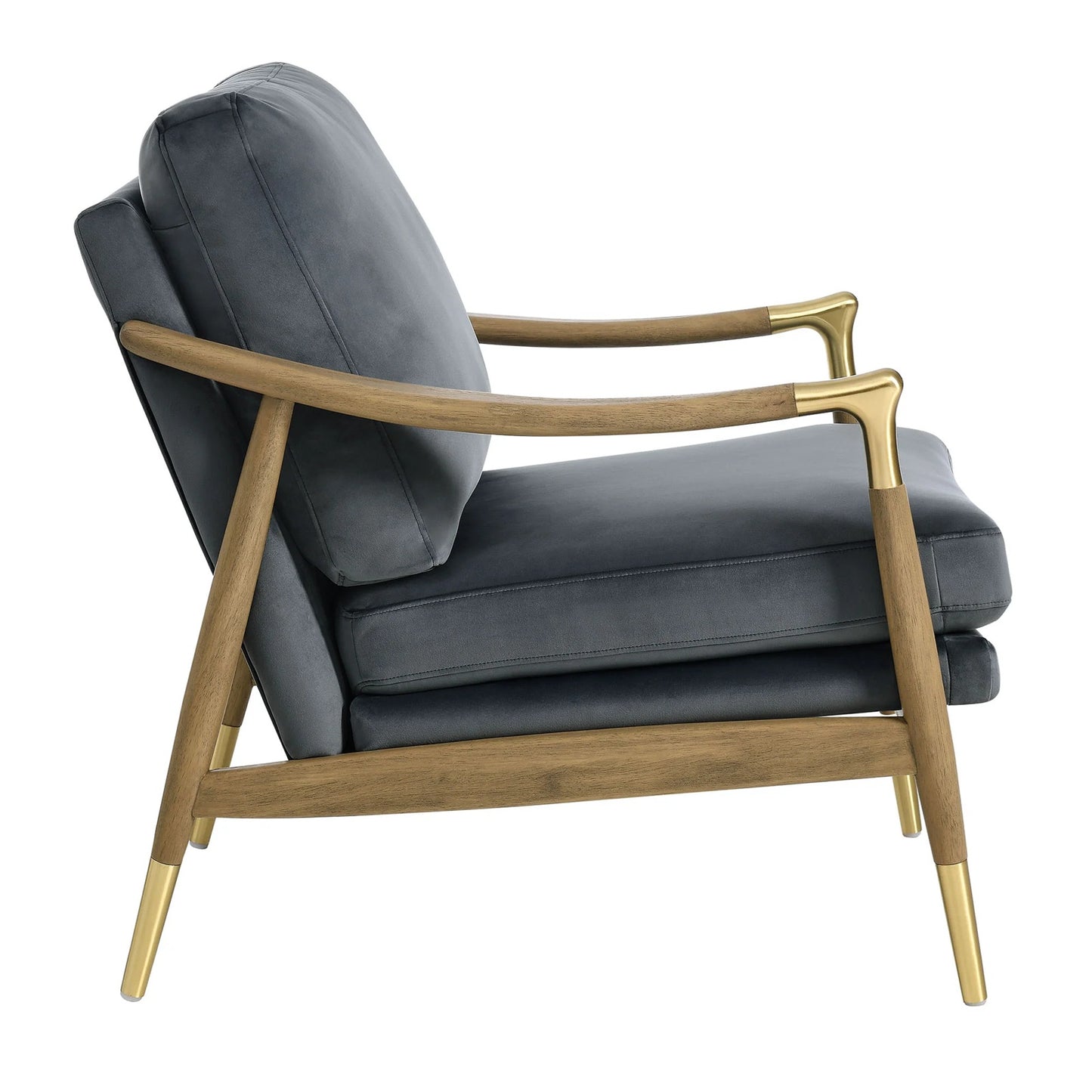 Rollins Velvet Armchair, Blue