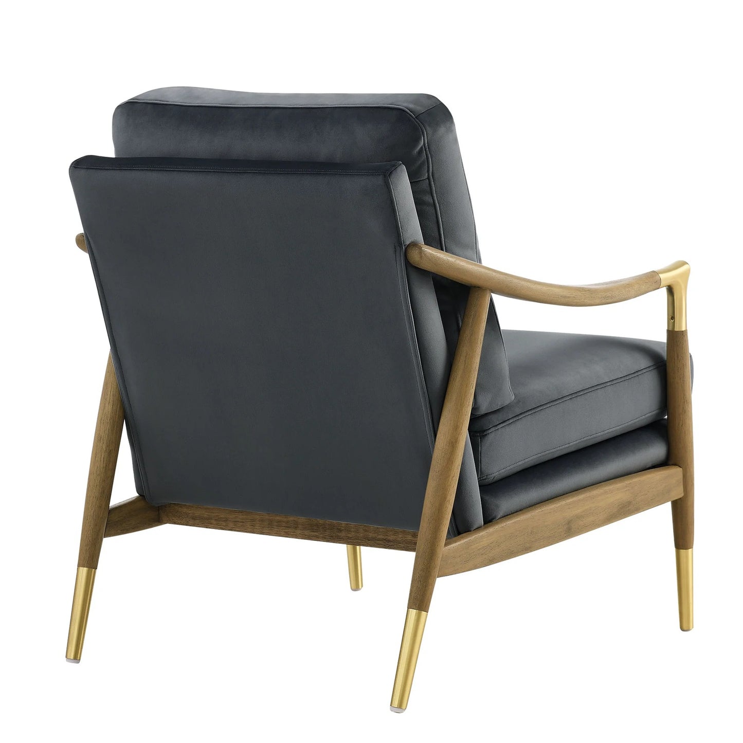 Rollins Velvet Armchair, Blue