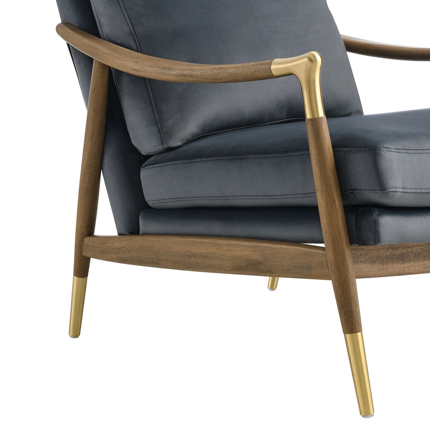 Rollins Velvet Armchair, Blue