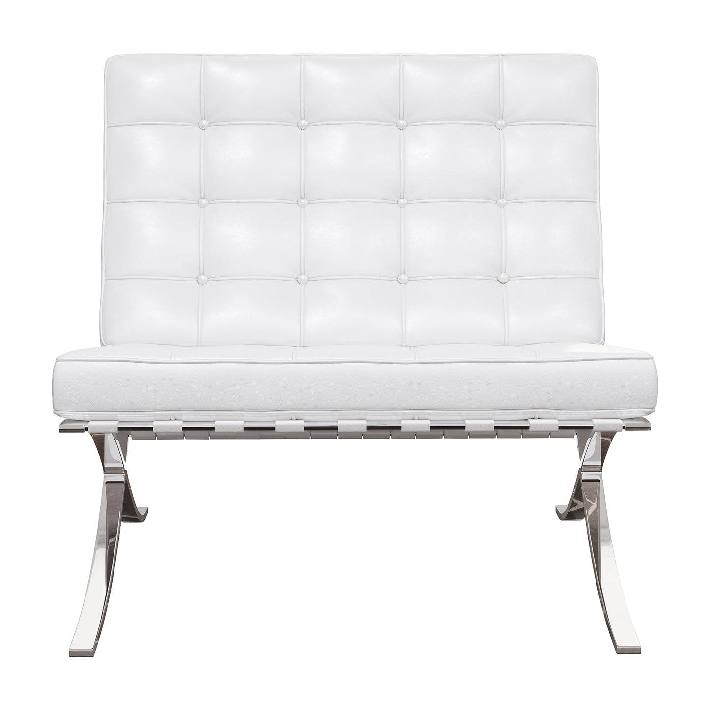 Pavilion Chair, White Leather