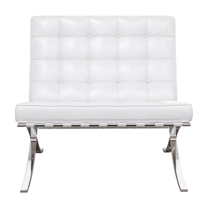 Pavilion Chair, White Leather