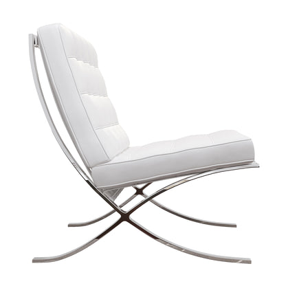 Pavilion Chair, White Leather