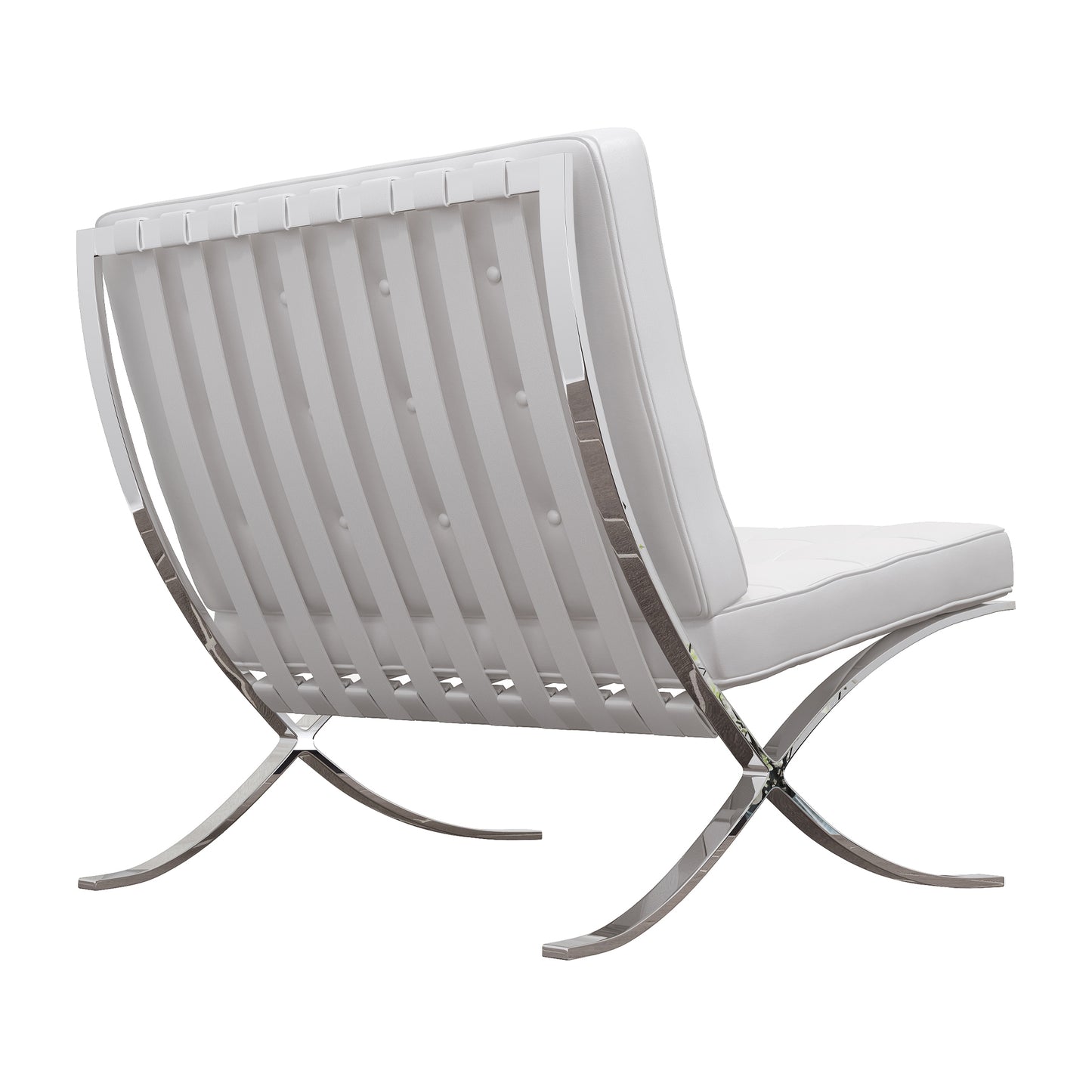 Pavilion Chair, White Leather