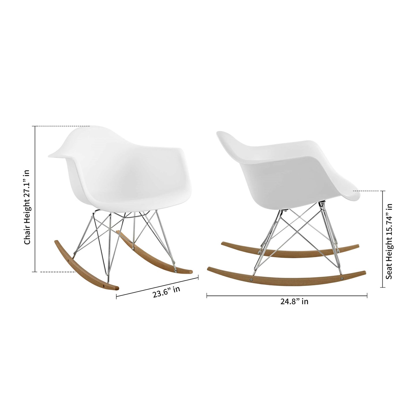 Eiffel Rocker Chair, White