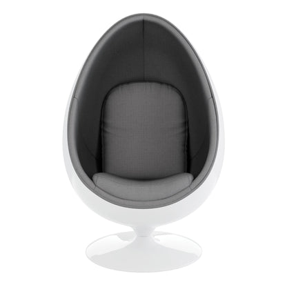 Easter Egg Chair, White and Gray