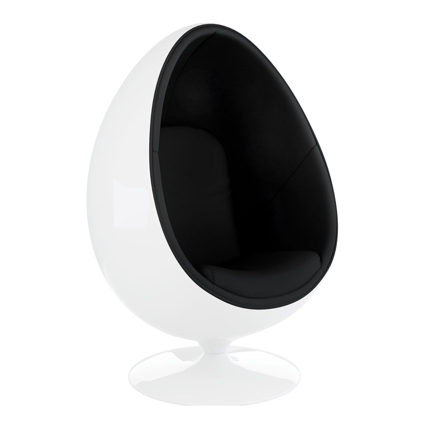 Easter Egg Chair, White and Black