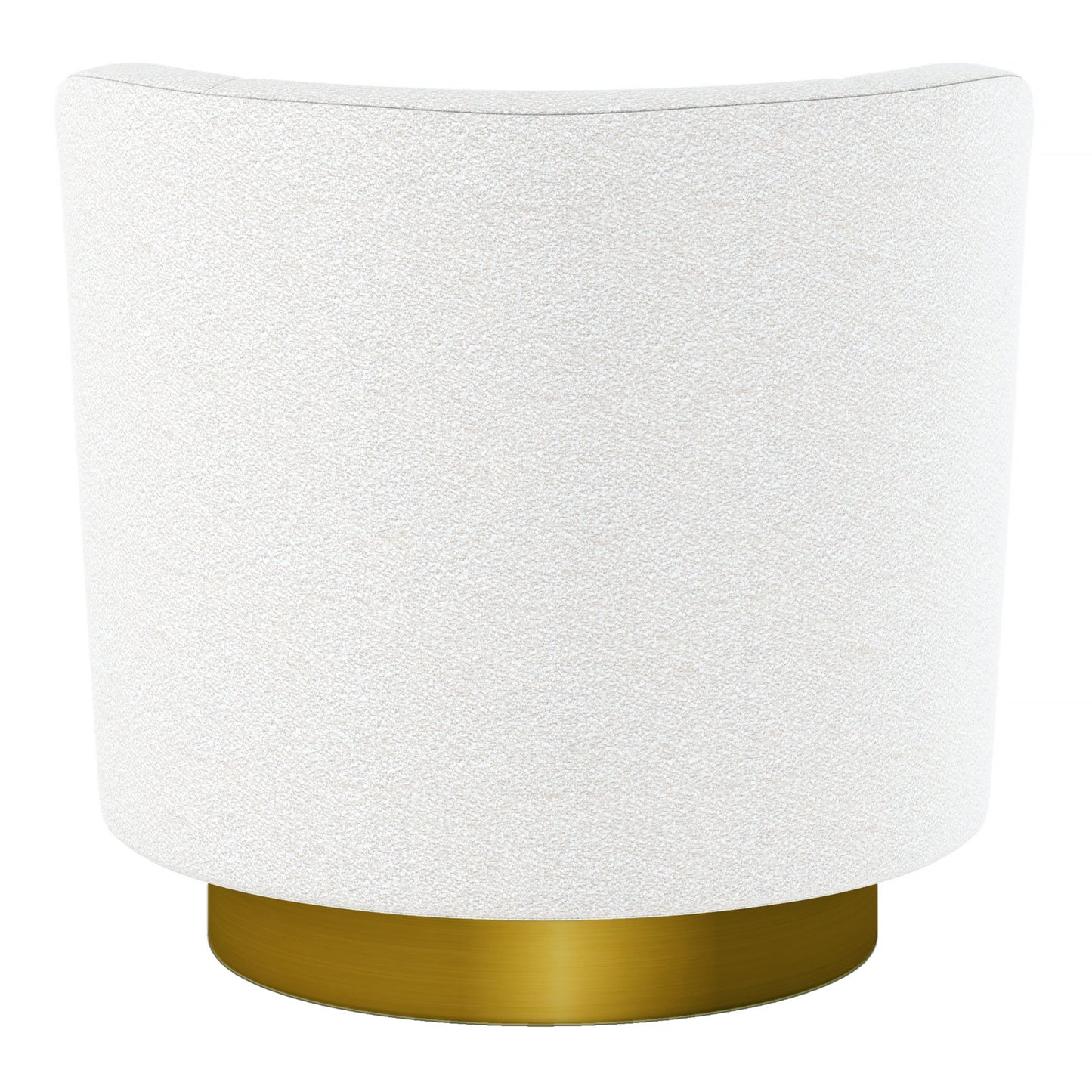 Aspen Swivel Chair, White Boucle
