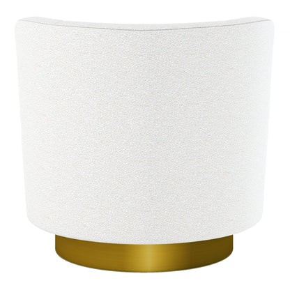 Aspen Swivel Chair, White Boucle