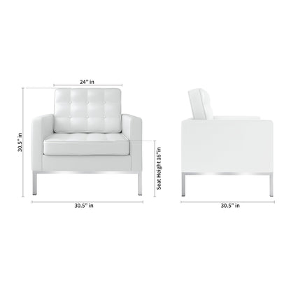 Allen Lounge Chair, White