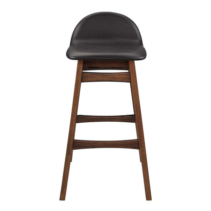 Remy Leather Bar Stool, Black